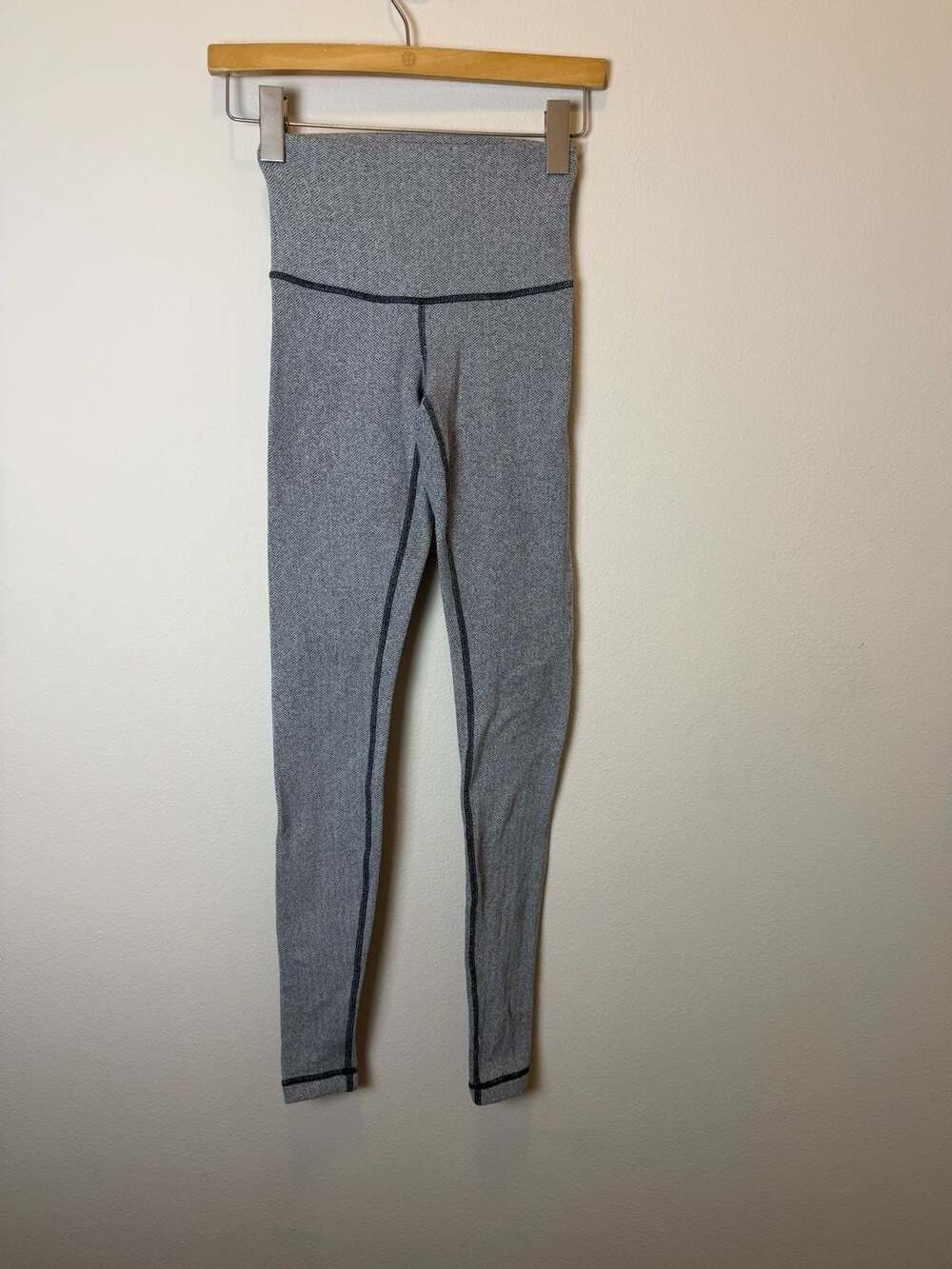 Lululemon Herringbone Wunder Under High-Rise Leggings Gray Black